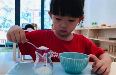 Children engaged in Montessori learning at Forest Grove Pre-School - photo 13