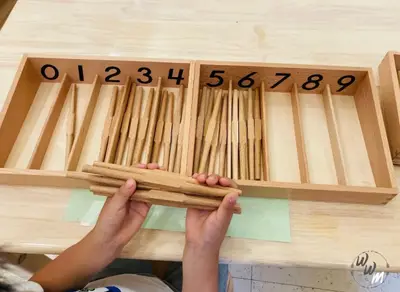 Children engaged in Montessori learning at Forest Grove Pre-School - photo 14
