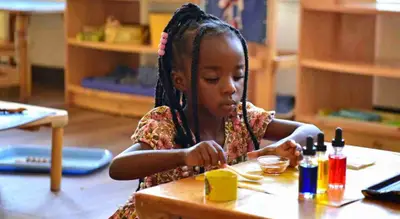 Children engaged in Montessori learning at Forest Grove Pre-School - photo 21