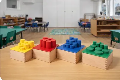 Children engaged in Montessori learning at Forest Grove Pre-School - photo 32
